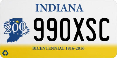 IN license plate 990XSC