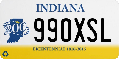 IN license plate 990XSL