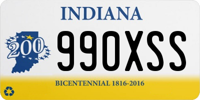 IN license plate 990XSS