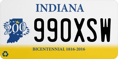 IN license plate 990XSW