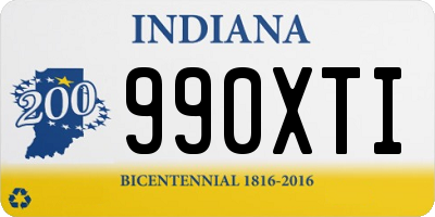 IN license plate 990XTI