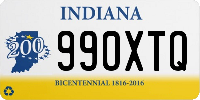 IN license plate 990XTQ