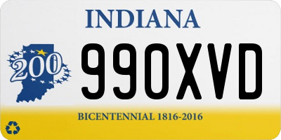 IN license plate 990XVD