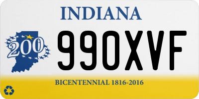 IN license plate 990XVF