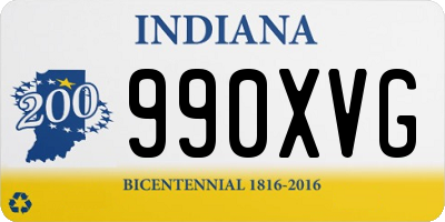 IN license plate 990XVG