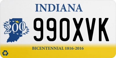 IN license plate 990XVK