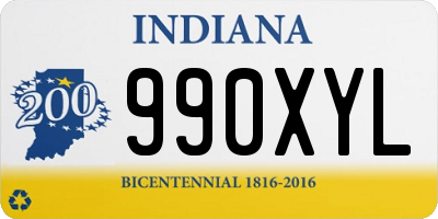 IN license plate 990XYL