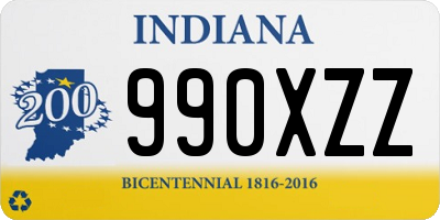 IN license plate 990XZZ