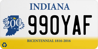 IN license plate 990YAF