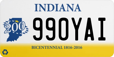 IN license plate 990YAI