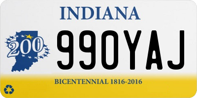 IN license plate 990YAJ