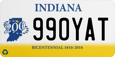 IN license plate 990YAT