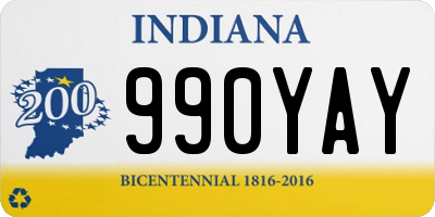 IN license plate 990YAY