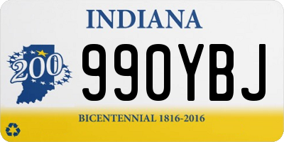 IN license plate 990YBJ