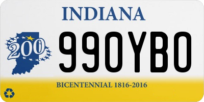 IN license plate 990YBO
