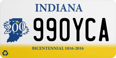 IN license plate 990YCA