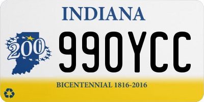 IN license plate 990YCC