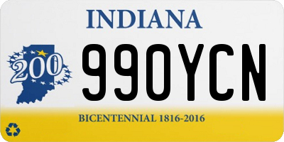 IN license plate 990YCN