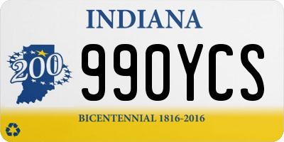 IN license plate 990YCS