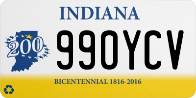 IN license plate 990YCV