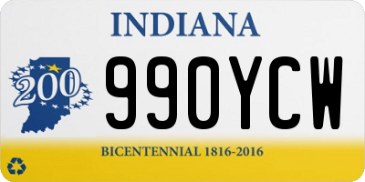 IN license plate 990YCW