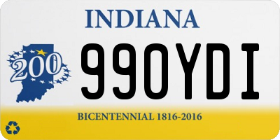 IN license plate 990YDI