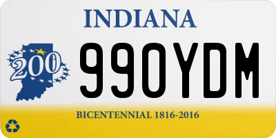 IN license plate 990YDM