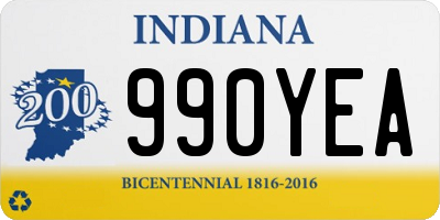 IN license plate 990YEA