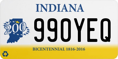 IN license plate 990YEQ