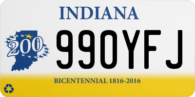 IN license plate 990YFJ