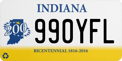 IN license plate 990YFL