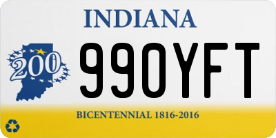 IN license plate 990YFT