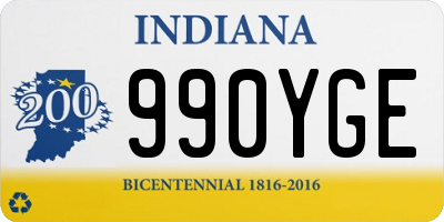 IN license plate 990YGE