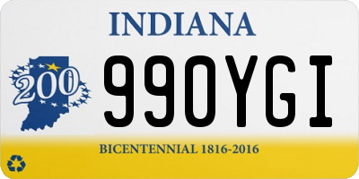 IN license plate 990YGI