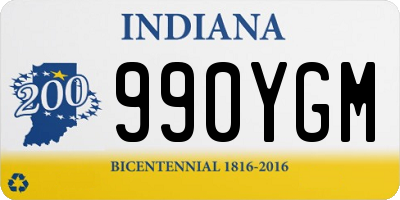 IN license plate 990YGM