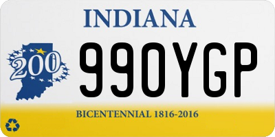 IN license plate 990YGP