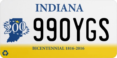 IN license plate 990YGS