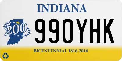 IN license plate 990YHK