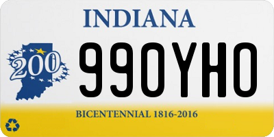 IN license plate 990YHO