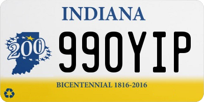 IN license plate 990YIP