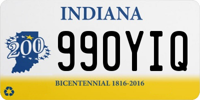 IN license plate 990YIQ