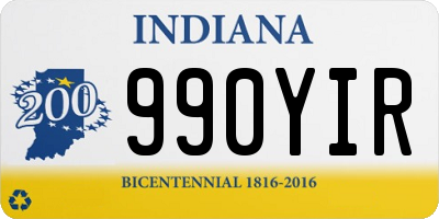 IN license plate 990YIR