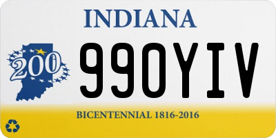 IN license plate 990YIV