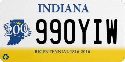 IN license plate 990YIW