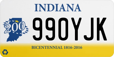 IN license plate 990YJK