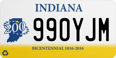 IN license plate 990YJM