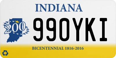 IN license plate 990YKI