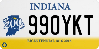 IN license plate 990YKT