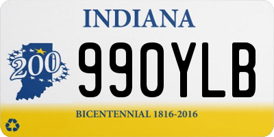 IN license plate 990YLB