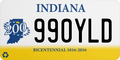 IN license plate 990YLD